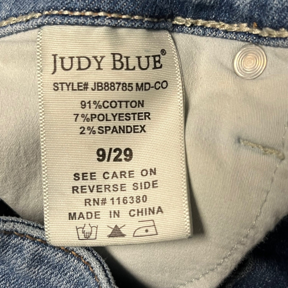 Judy Blue High Rise Tummy Control Knee Destroy Straight Jean Size 9/29 - Picture 8 of 8
